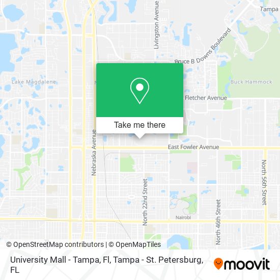 University Mall - Tampa, Fl map