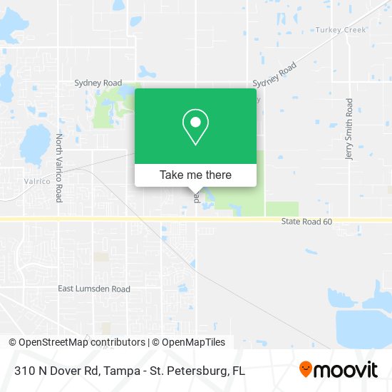 310 N Dover Rd map