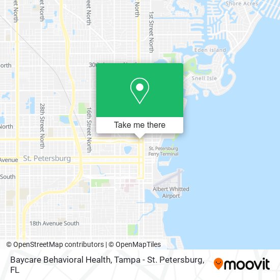 Mapa de Baycare Behavioral Health