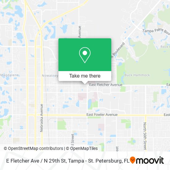E Fletcher Ave / N 29th St map