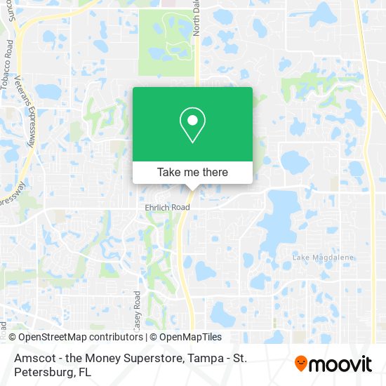 Mapa de Amscot - the Money Superstore