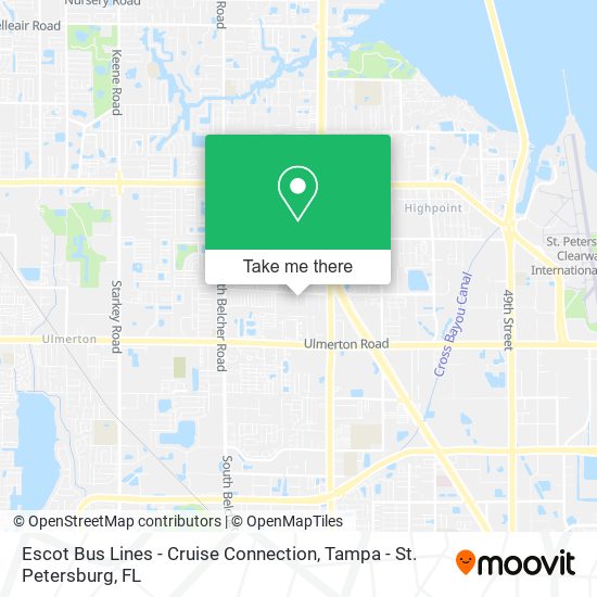 Escot Bus Lines - Cruise Connection map