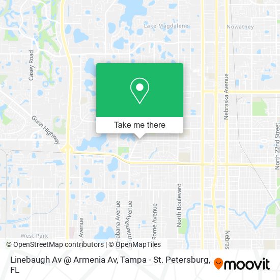 Mapa de Linebaugh Av @ Armenia Av
