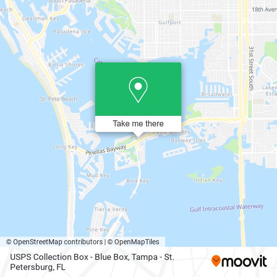 USPS Collection Box - Blue Box map