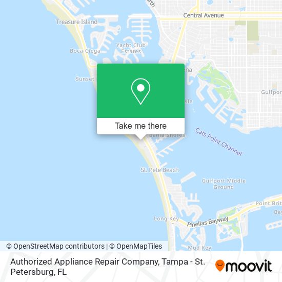 Authorized Appliance Repair Company map