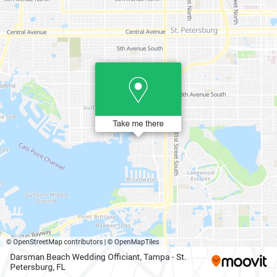 Mapa de Darsman Beach Wedding Officiant