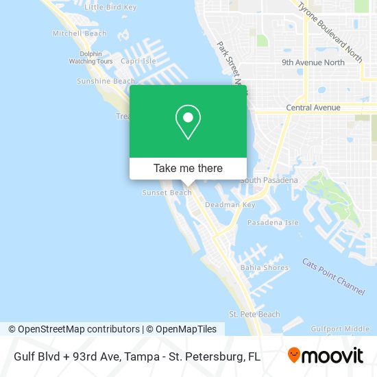 Mapa de Gulf Blvd + 93rd Ave