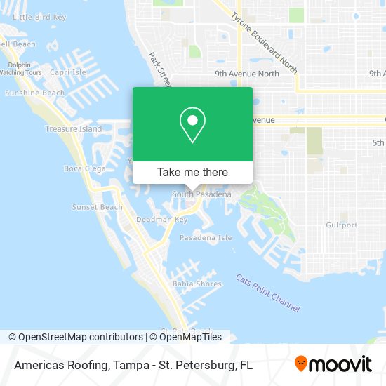 Americas Roofing map