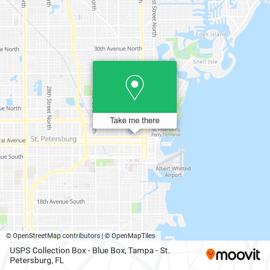 Mapa de USPS Collection Box - Blue Box