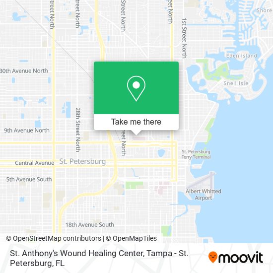 St. Anthony's Wound Healing Center map