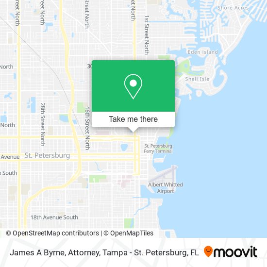 James A Byrne, Attorney map