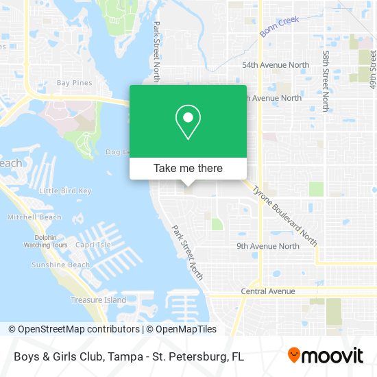 Boys & Girls Club map