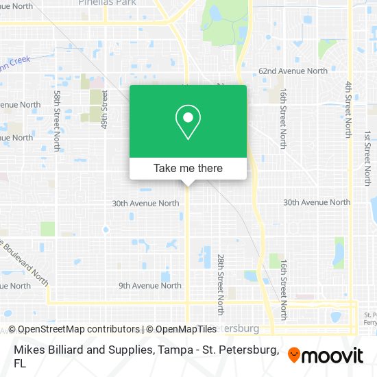 Mikes Billiard and Supplies map