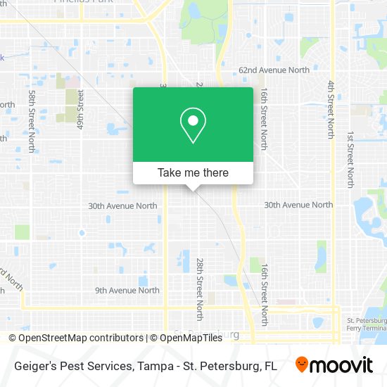 Geiger's Pest Services map