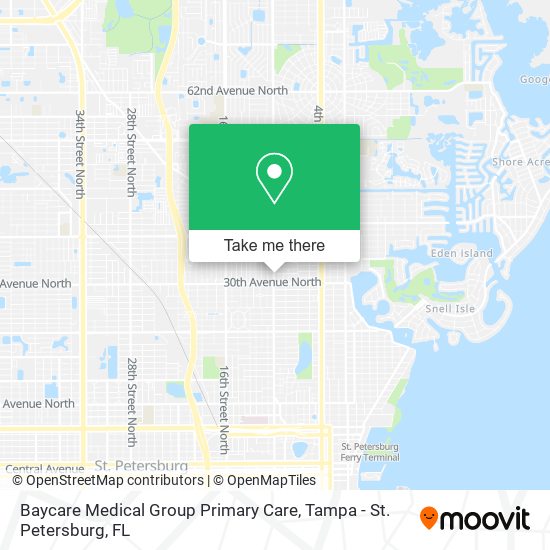 Mapa de Baycare Medical Group Primary Care