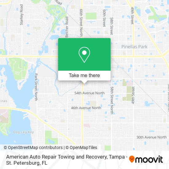 American Auto Repair Towing and Recovery map