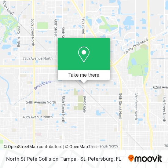 North St Pete Collision map