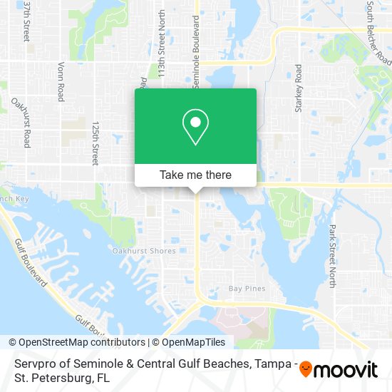 Servpro of Seminole & Central Gulf Beaches map