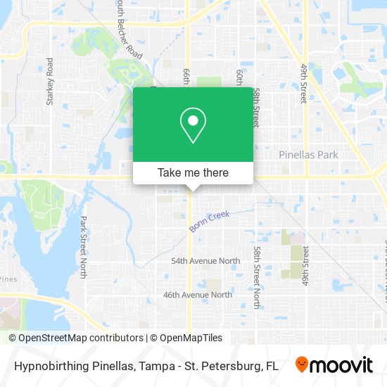 Hypnobirthing Pinellas map