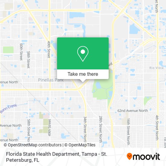 Florida State Health Department map
