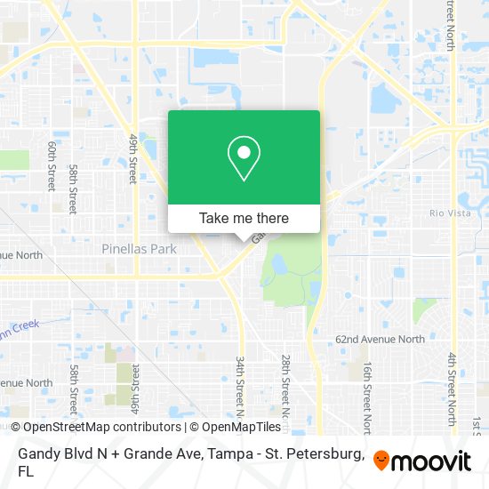 Mapa de Gandy Blvd N + Grande Ave