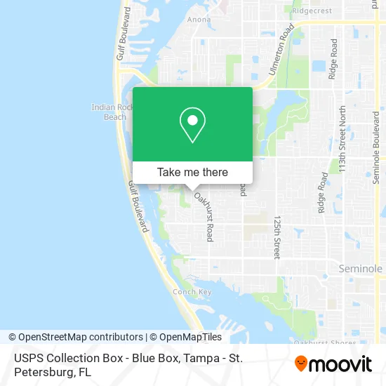 Mapa de USPS Collection Box - Blue Box