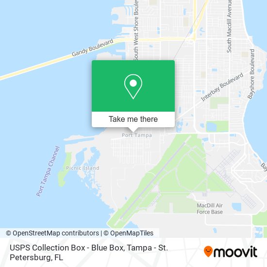 USPS Collection Box - Blue Box map