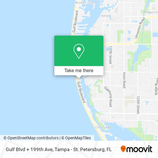 Gulf Blvd + 199th Ave map