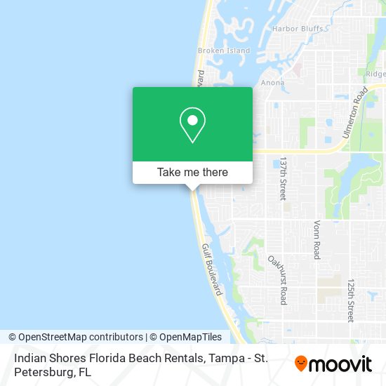 Mapa de Indian Shores Florida Beach Rentals