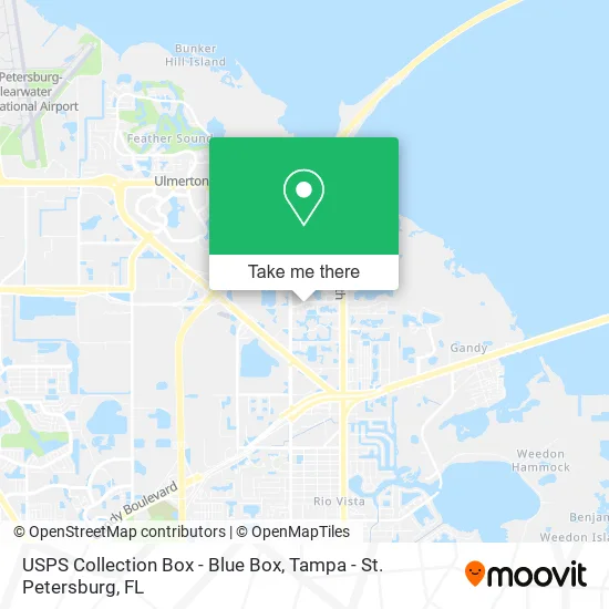 USPS Collection Box - Blue Box map