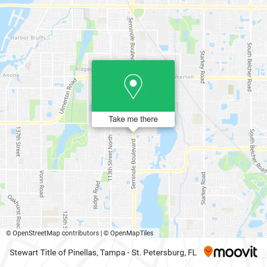 Stewart Title of Pinellas map