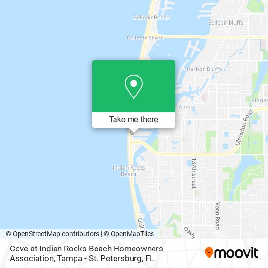 Cove at Indian Rocks Beach Homeowners Association map