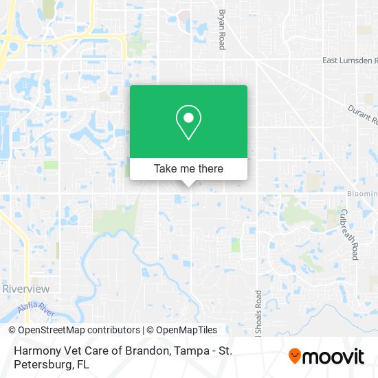 Harmony Vet Care of Brandon map