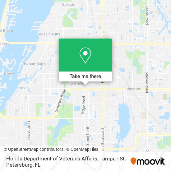 Florida Department of Veterans Affairs map