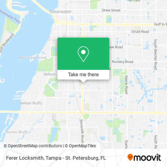 Ferer Locksmith map