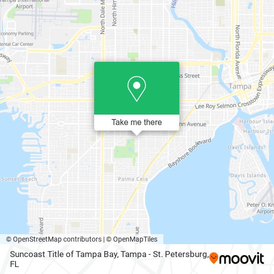 Suncoast Title of Tampa Bay map