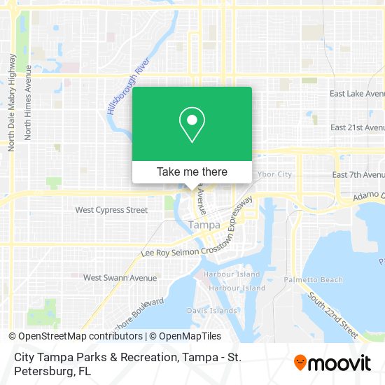 Mapa de City Tampa Parks & Recreation