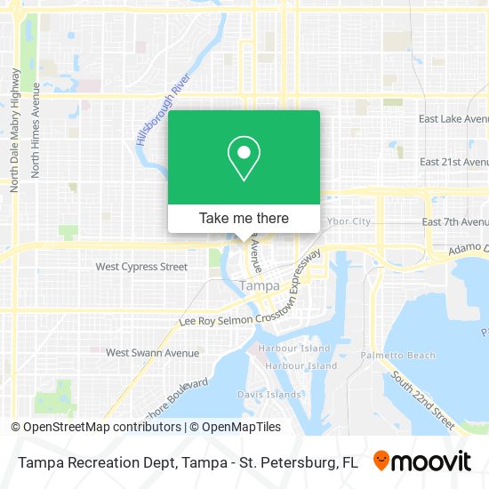 Tampa Recreation Dept map
