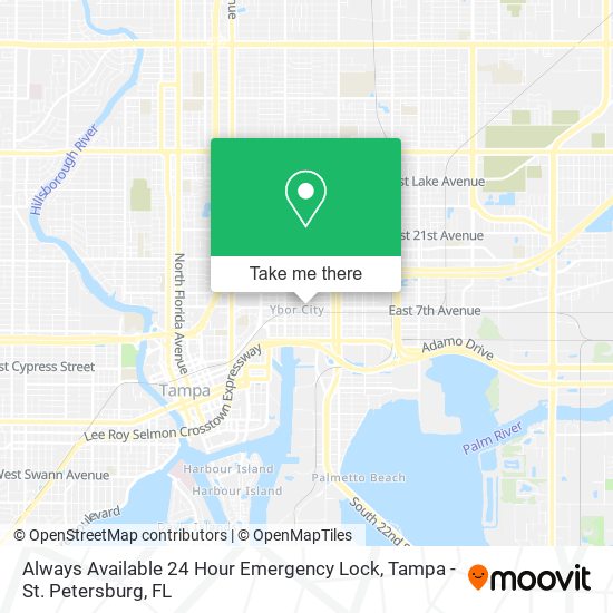 Mapa de Always Available 24 Hour Emergency Lock