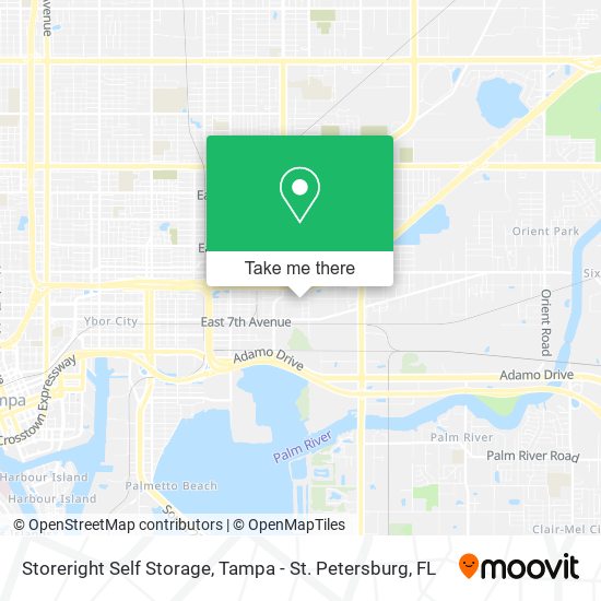 Mapa de Storeright Self Storage