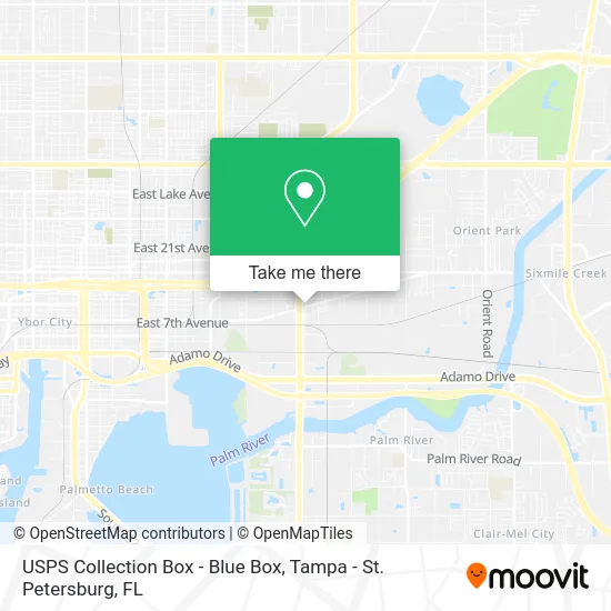 USPS Collection Box - Blue Box map