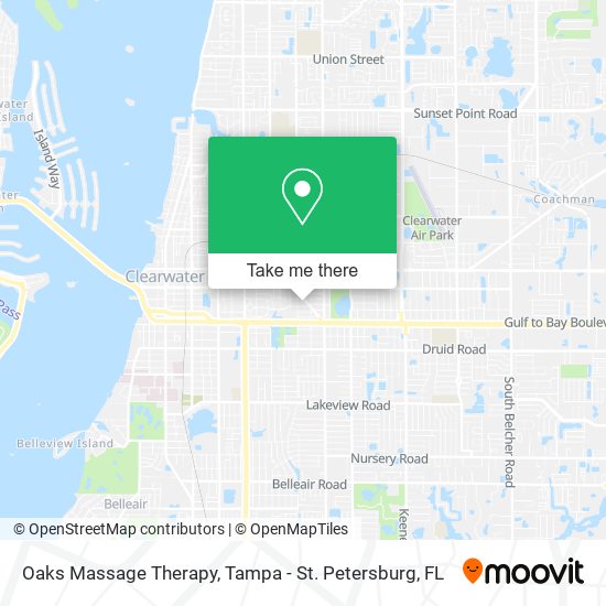 Oaks Massage Therapy map