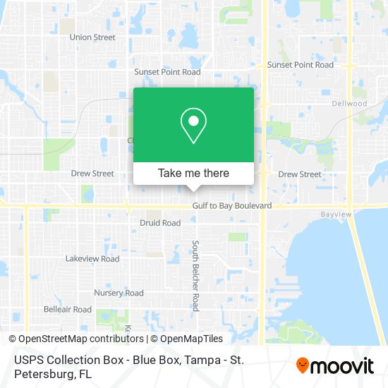 Mapa de USPS Collection Box - Blue Box