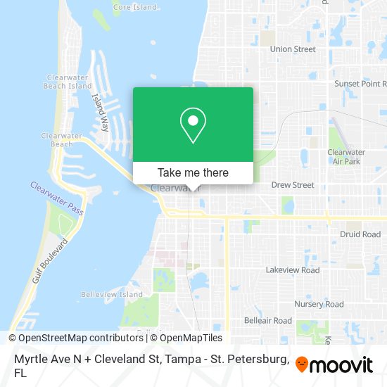 Mapa de Myrtle Ave N + Cleveland St