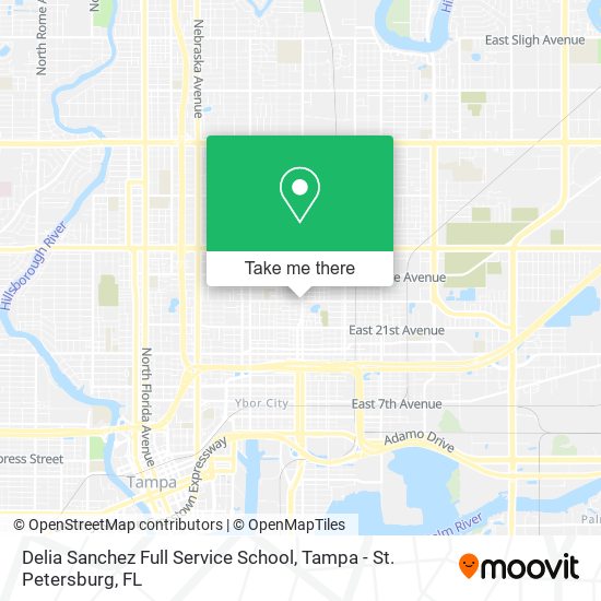 Delia Sanchez Full Service School map