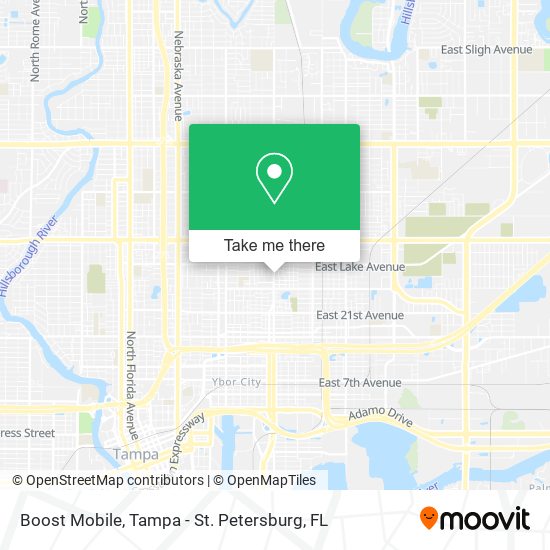 Mapa de Boost Mobile