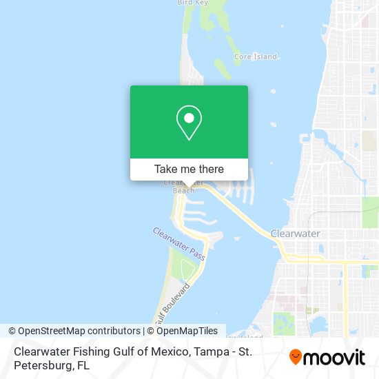 Clearwater Fishing Gulf of Mexico map