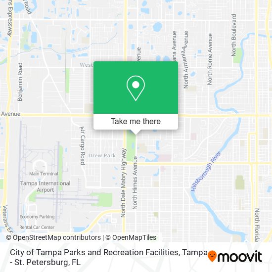 Mapa de City of Tampa Parks and Recreation Facilities