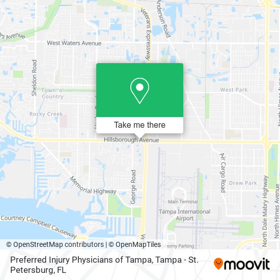 Preferred Injury Physicians of Tampa map