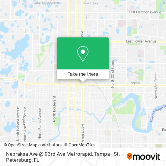 Nebraksa Ave @ 93rd Ave Metrorapid map